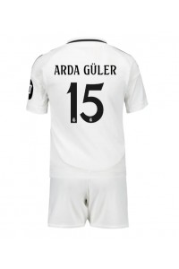 Real Madrid Arda Guler #15 Babytruitje Thuis tenue Kind 2024-25 Korte Mouw (+ Korte broeken)